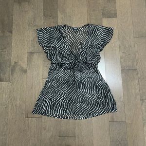 Vintage tie waist blouse